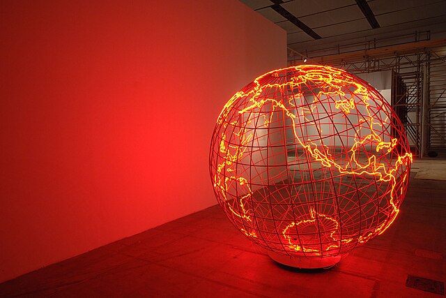 Hot Spot III by Mona Hatoum